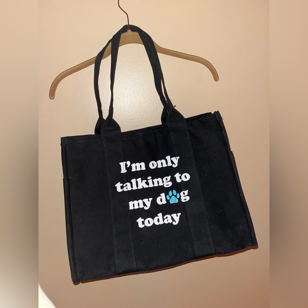 Funny dog tote